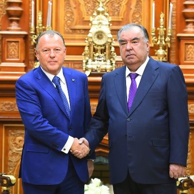 President Emomali Rahmon Receives the President of the International Judo Federation Marius Vizer